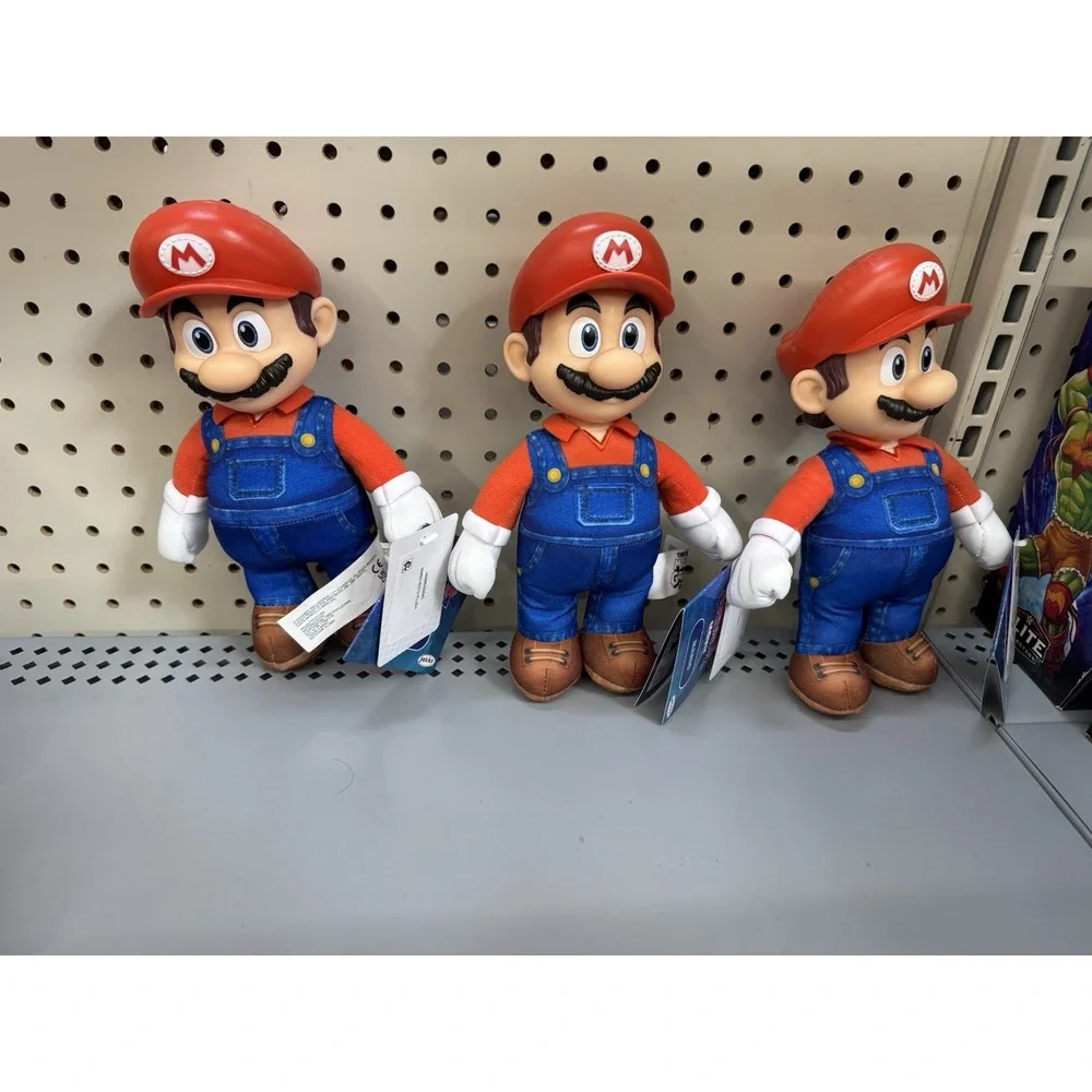 Lot Of 3 , The Super Mario Bros Movie Jakks Pacific Mario Plush 10
